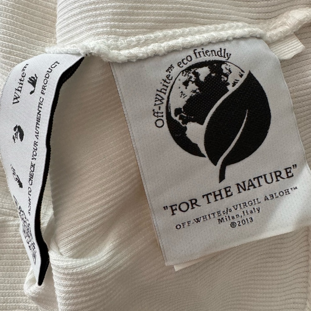 Off White Stamp Ribbed Rowing  Cropped Top - Picture 6 of 9
